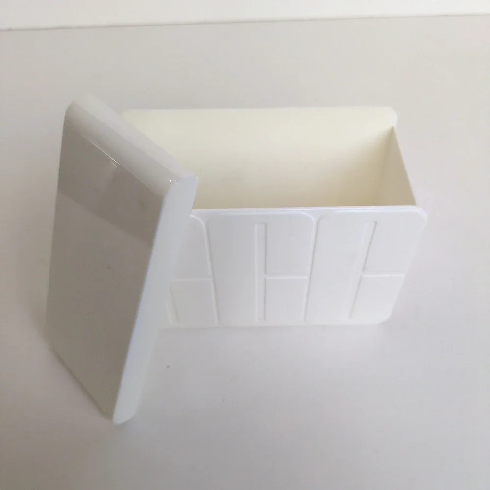 RARE Vtg Clinique Storage Box White Embossed Logo Makeup Organizer Case